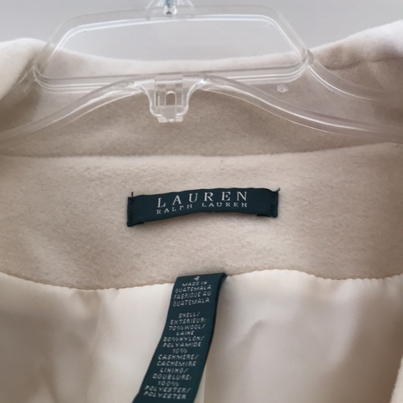 LAUREN RALPH LAUREN - NEW w TAGS wool, cashmere blend white ivory cream coat - Picture 11 of 16